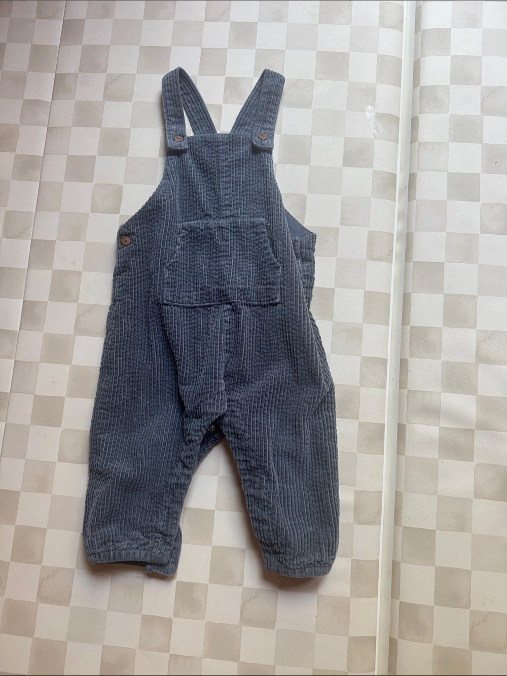 Zara Kids Corduroy Overalls in Slate Gray